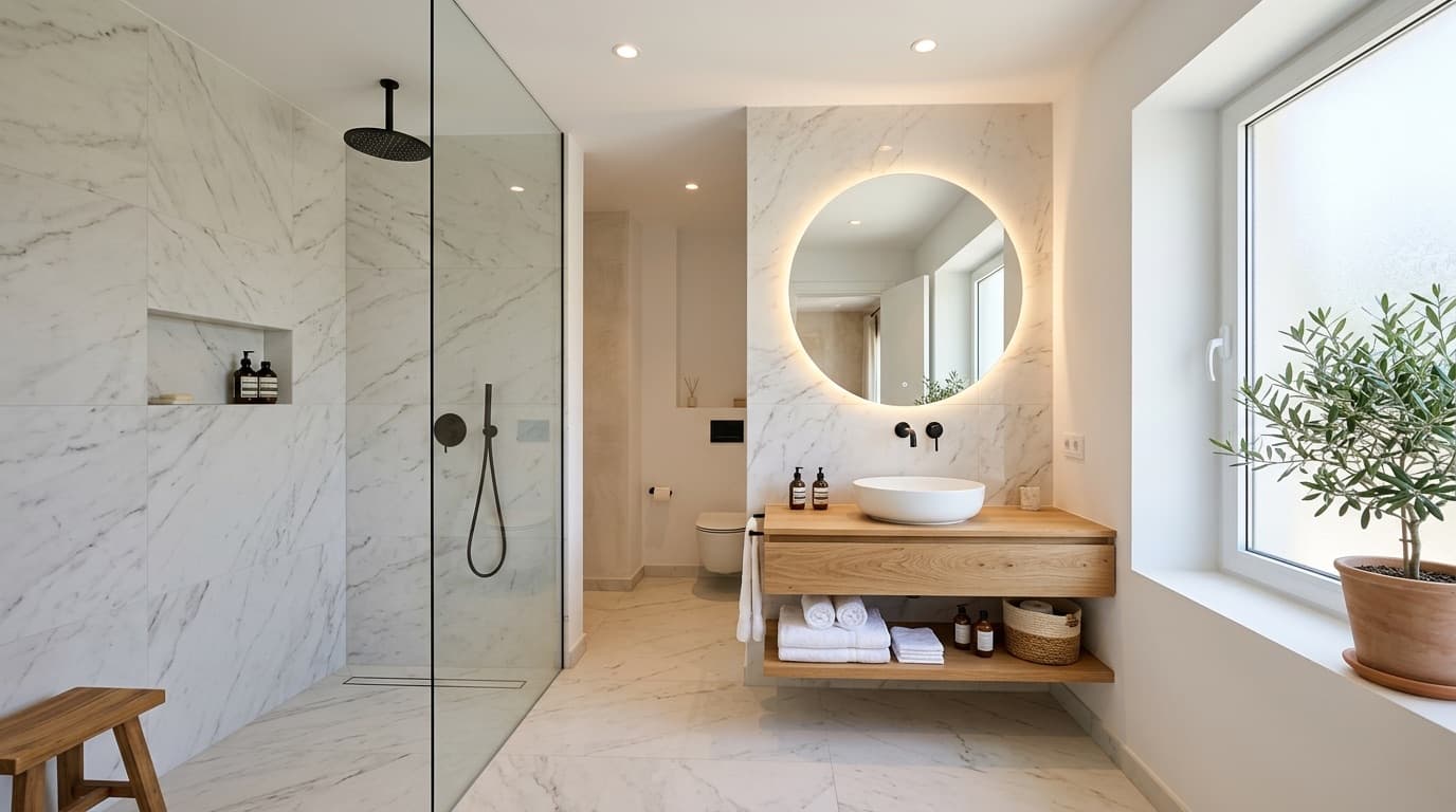 Modern bathroom renovation in Cyprus by ConstruX