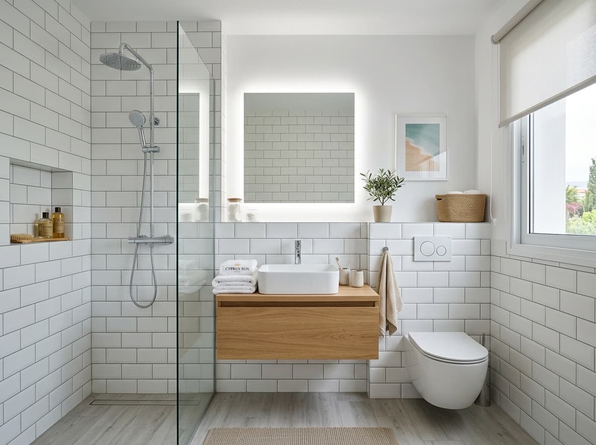 Holiday Rental Bathroom, Larnaca